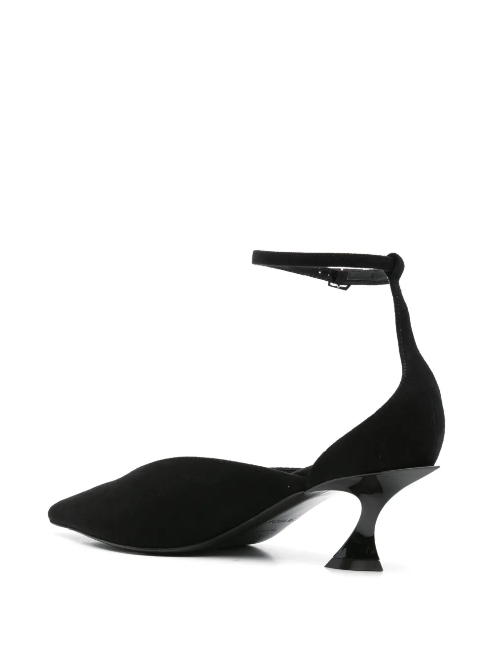 Mugler 55mm Fang ankle-strap pumps Black