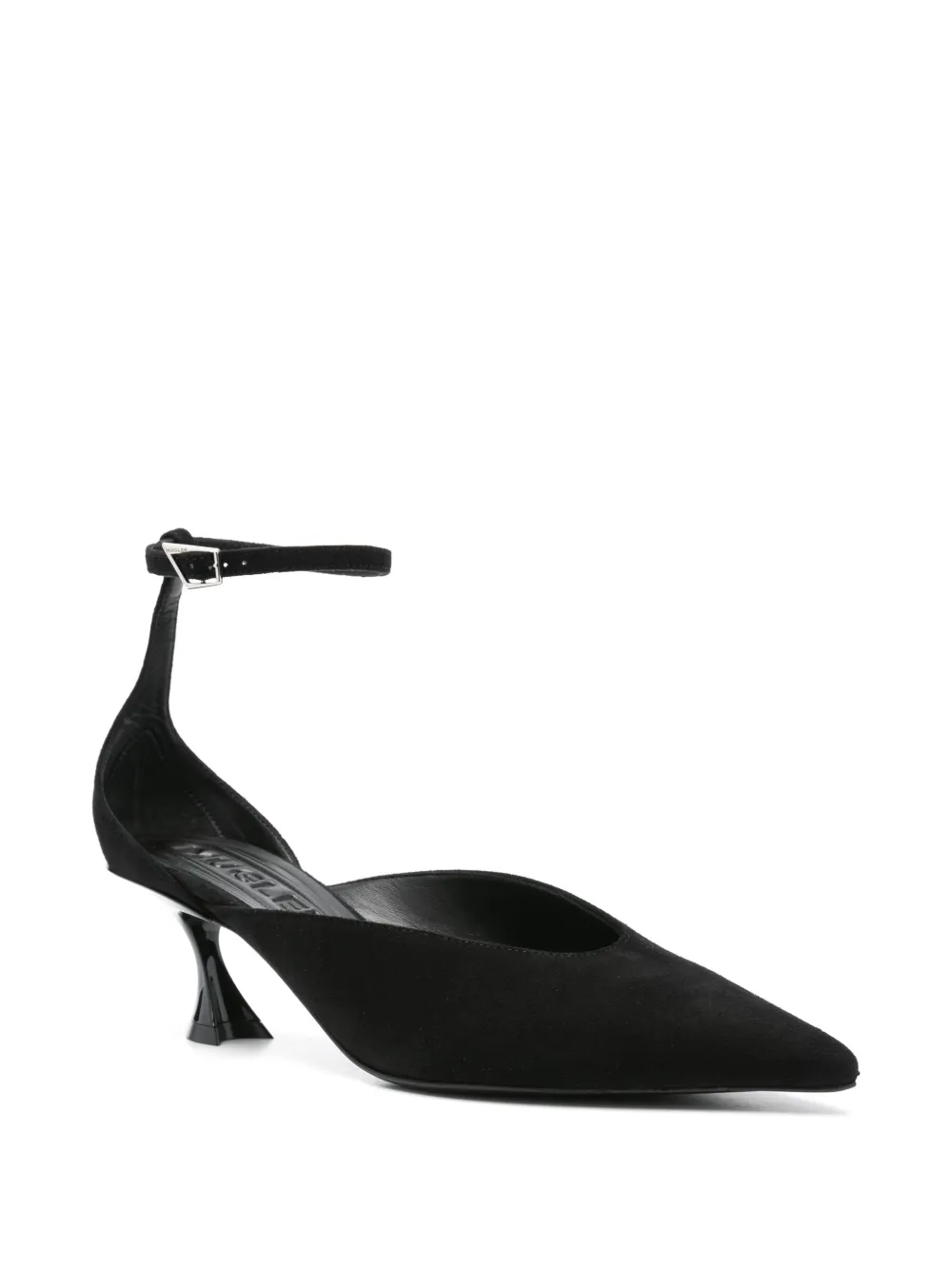 Mugler 55mm Fang ankle-strap pumps Black
