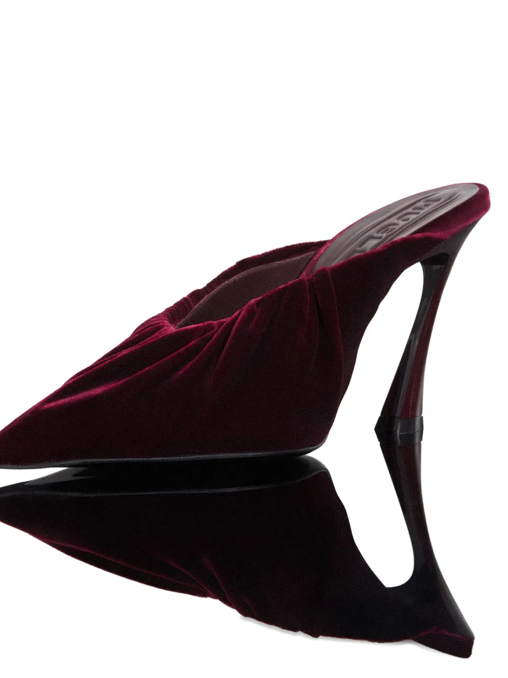 Mugler 95mm pleated pointed-toe heeled mules Red