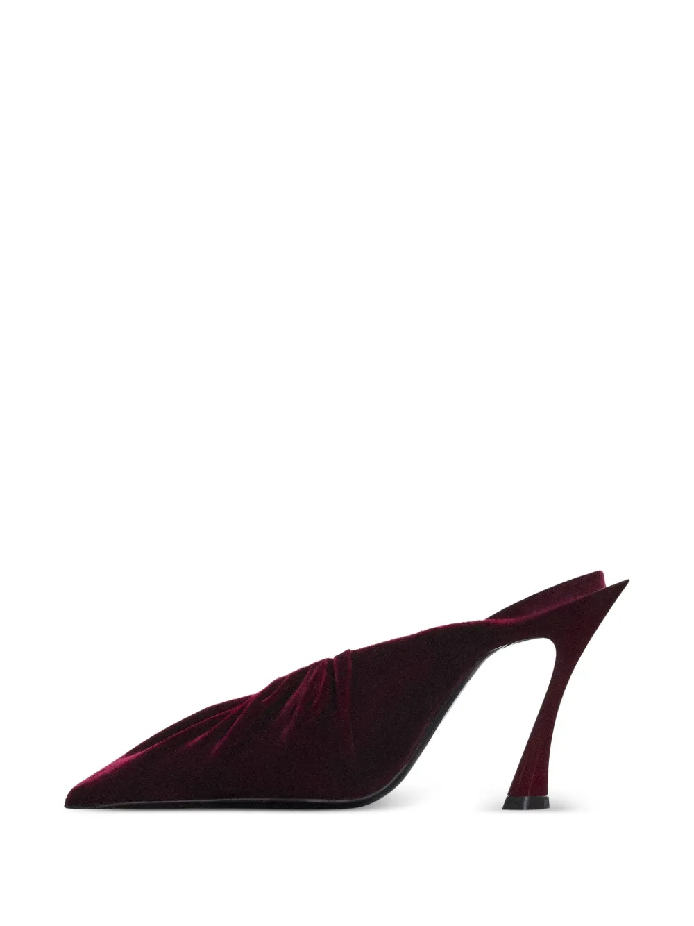 Mugler 95mm pleated pointed-toe heeled mules | Heeled Mules | Image 2