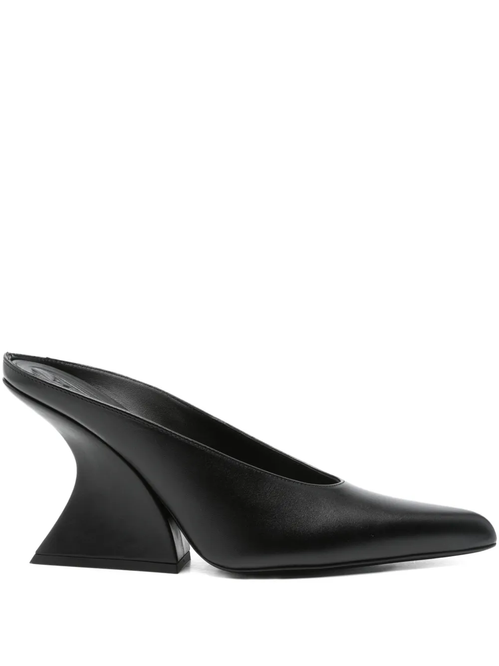 Mugler 100mm sculpted heel pointed-toe heeled mules Black