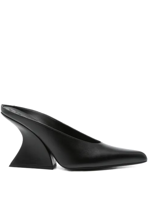 Mugler 100mm sculpted heel pointed-toe heeled mules