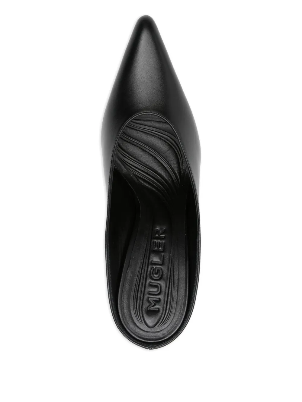 Mugler 100mm sculpted heel pointed-toe heeled mules Black