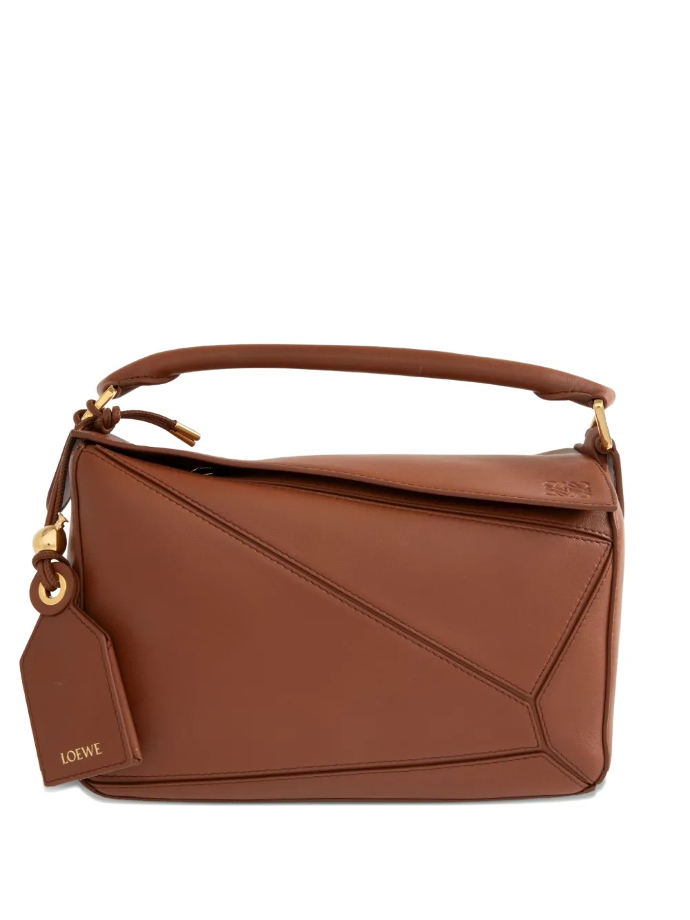LOEWE small Featherlight Puzzle elevated bag Bruin