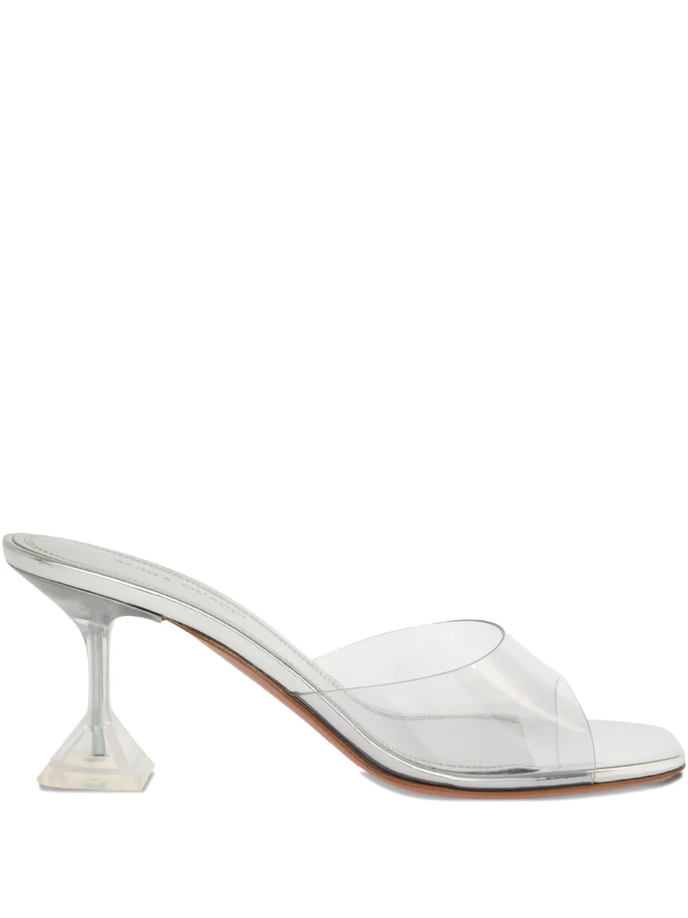 Amina Muaddi 70mm Lupita sandals White