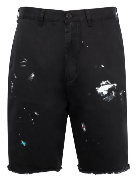 GALLERY DEPT. paint-splatter frayed shorts