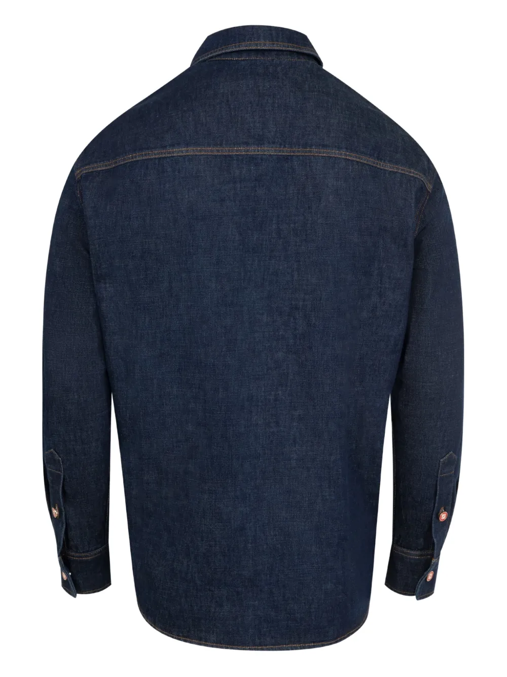 Casablanca Denim overhemd met monogram-patroon Blauw