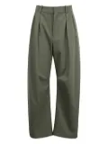 LOEWE pleated barrel trousers - Green