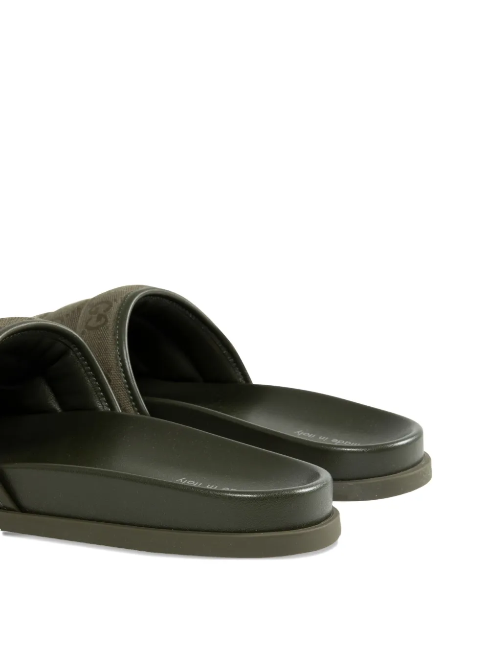 Gucci GG monogram quilted slides Green