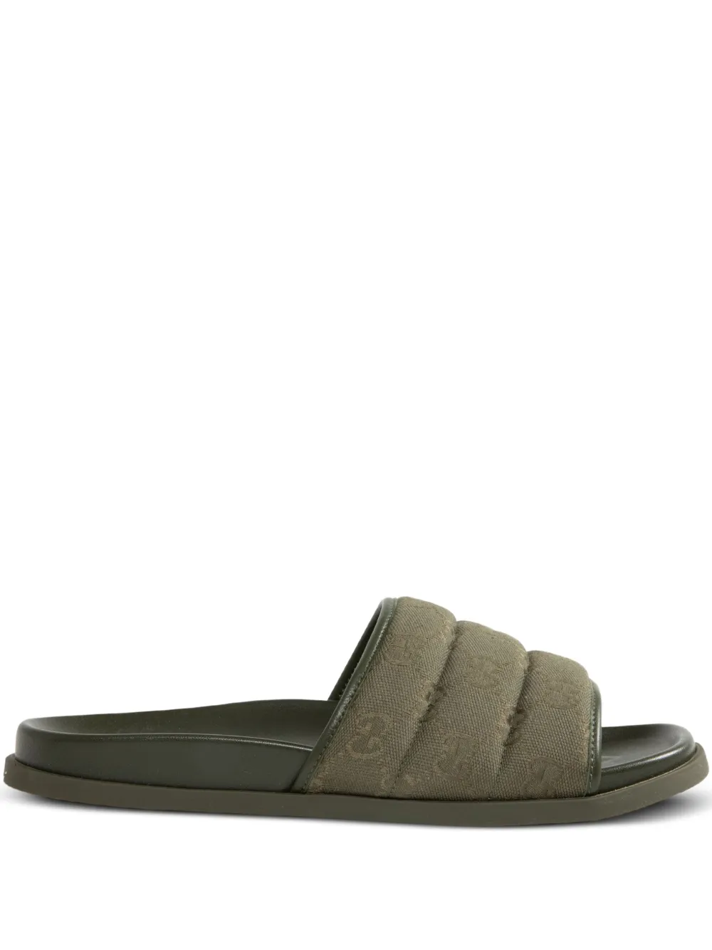Gucci GG monogram quilted slides Green