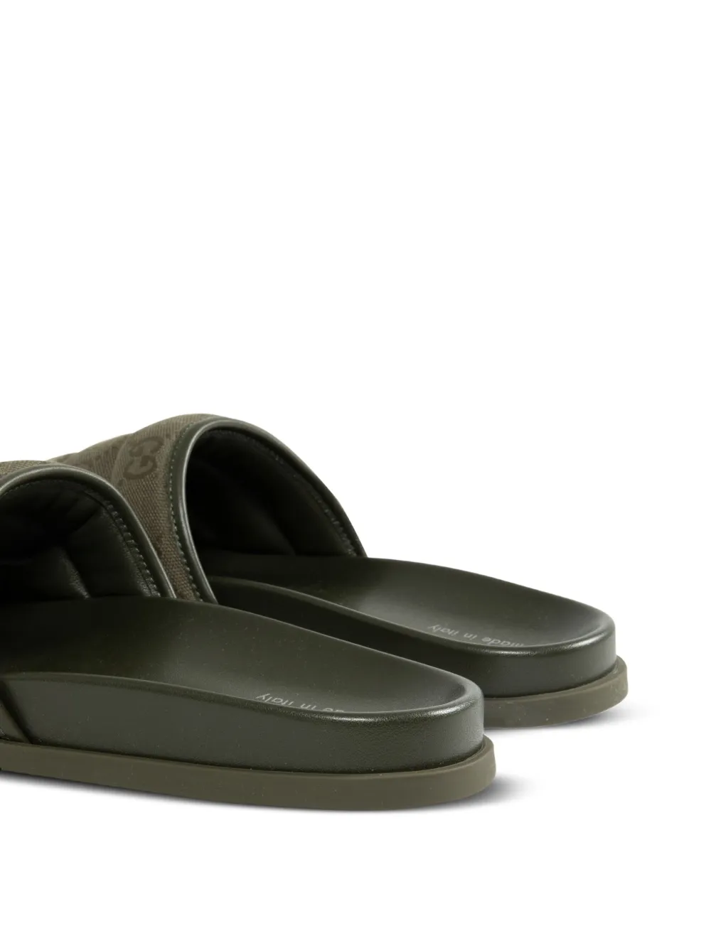 Gucci GG monogram quilted slides Green