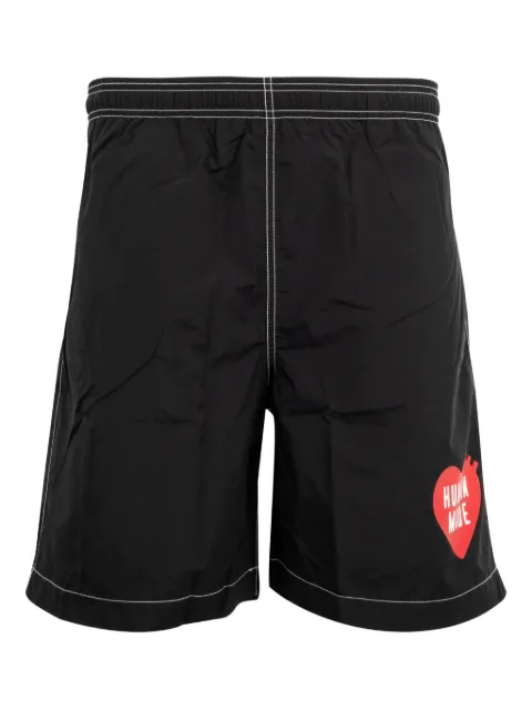 Human Made heart-logo swim shorts