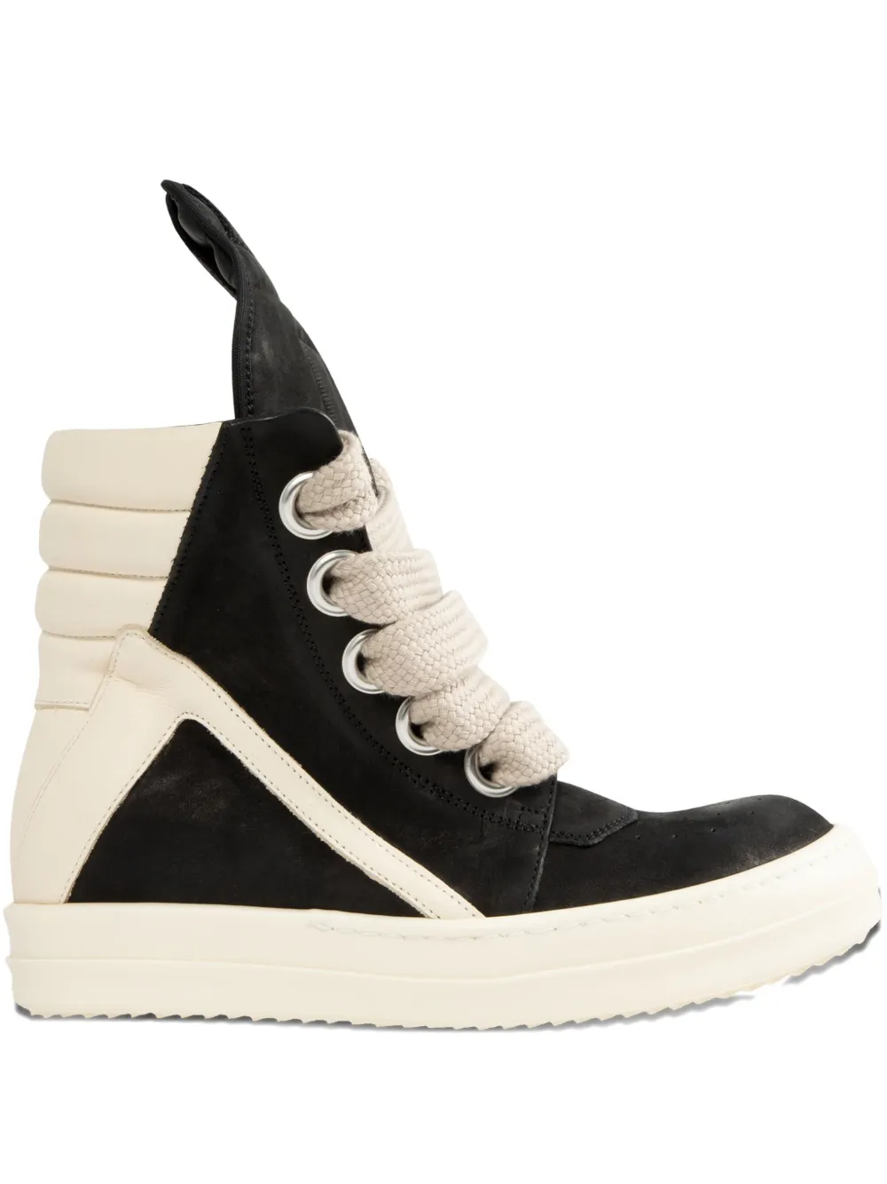 Rick Owens Lace-up Padded Sneakers In Black