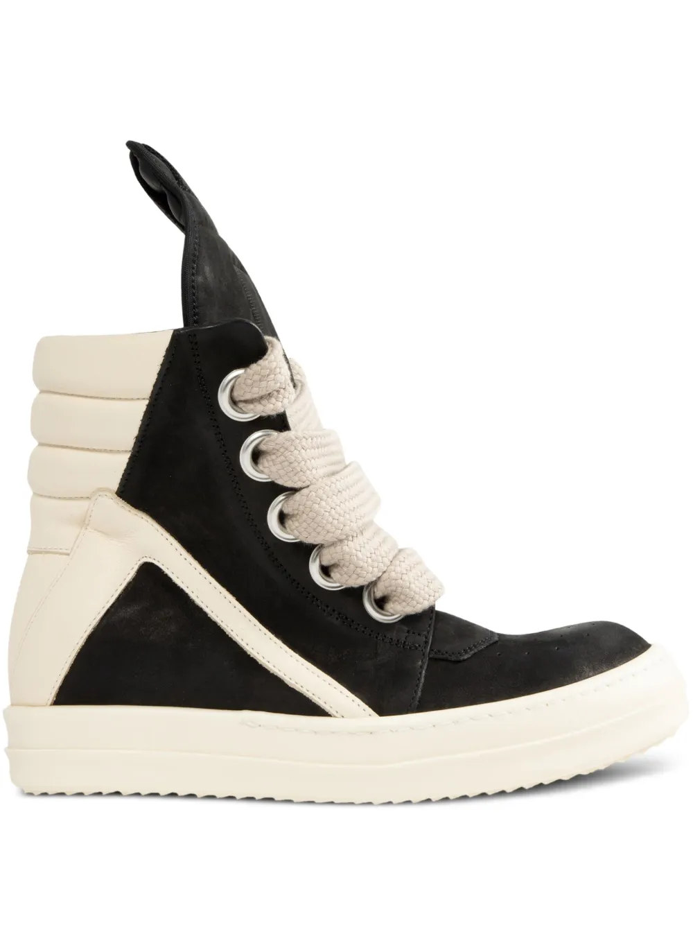 Rick Owens lace-up padded sneakers Black