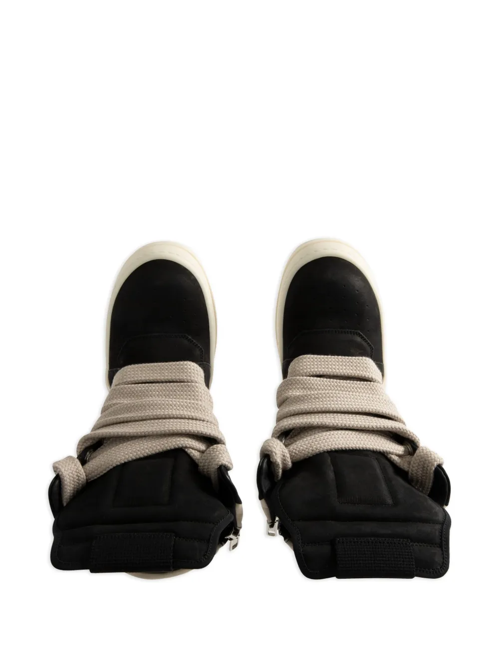 Rick Owens lace-up padded sneakers Black