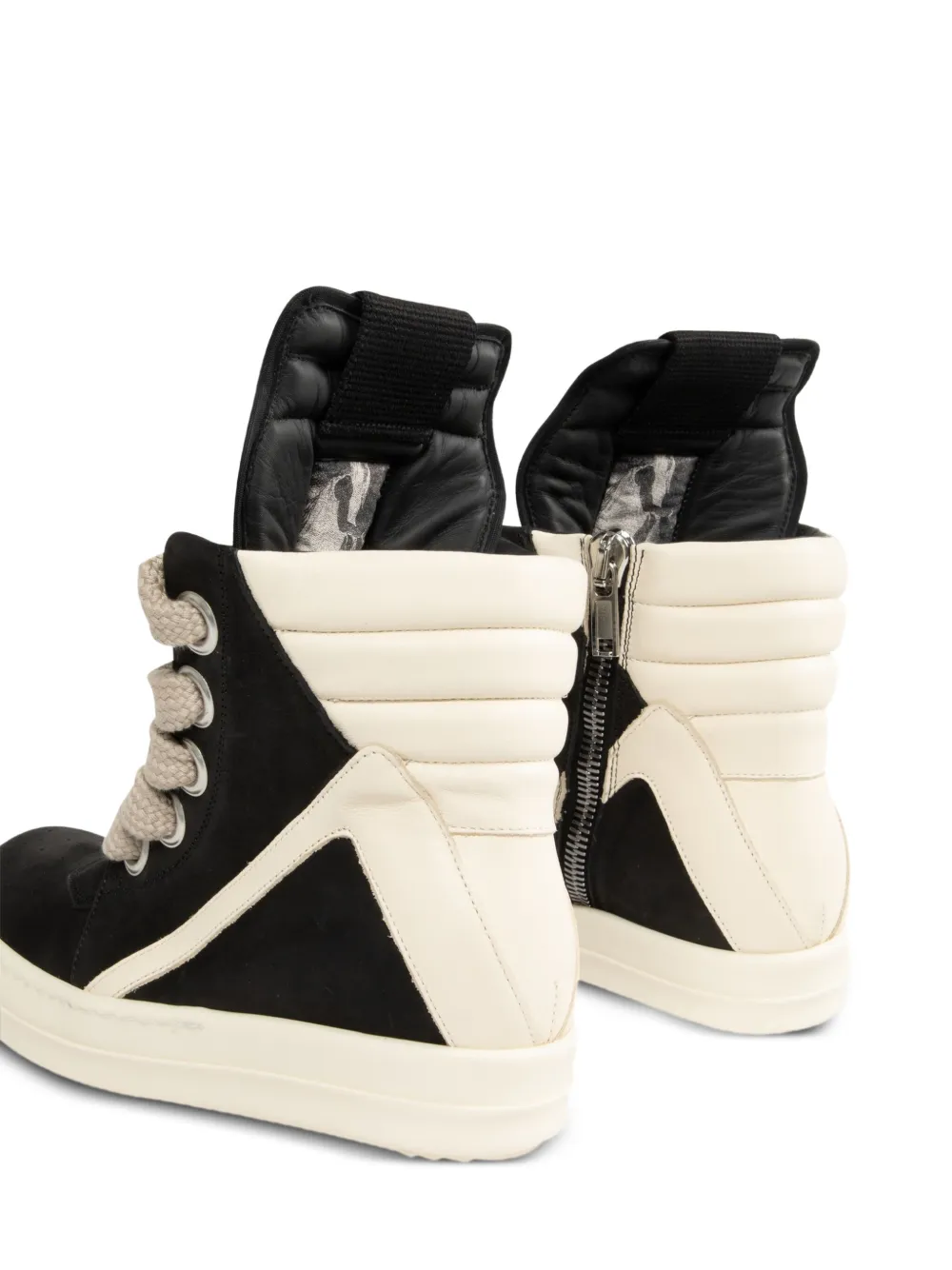 Rick Owens lace-up padded sneakers Black