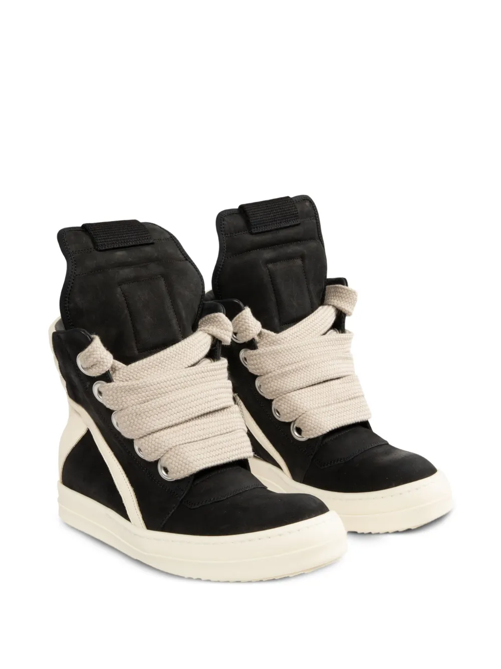 Rick Owens lace-up padded sneakers Black