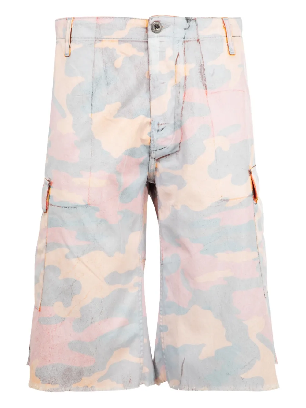 Gallery Dept. Camo Cargo Shorts In Orange
