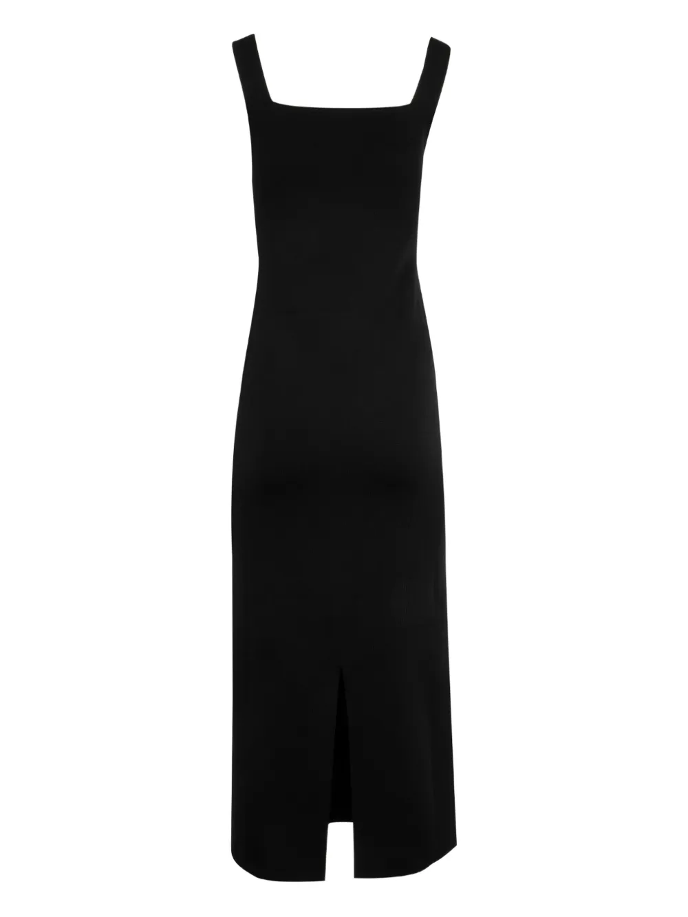 KHAITE Dixi square-neck midi dress - Zwart