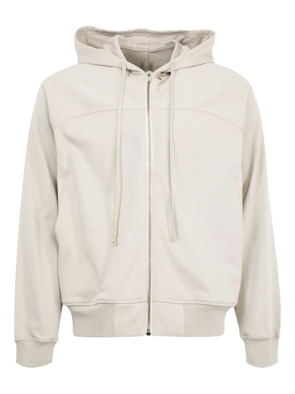 Rick Owens Zip-up Hoodie In Neutral