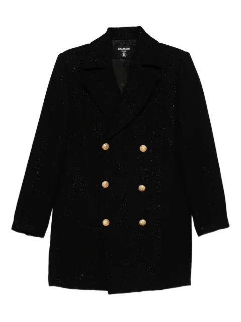 Balmain Kids Jas met dubbele rij knopen en glitterdetail