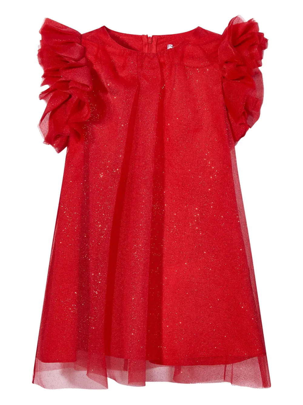 MAMA LUMA KIDS グリッターラッフル ワンピース - レッド MAMA LUMA KIDS グリッターラッフル ワンピース - レッド