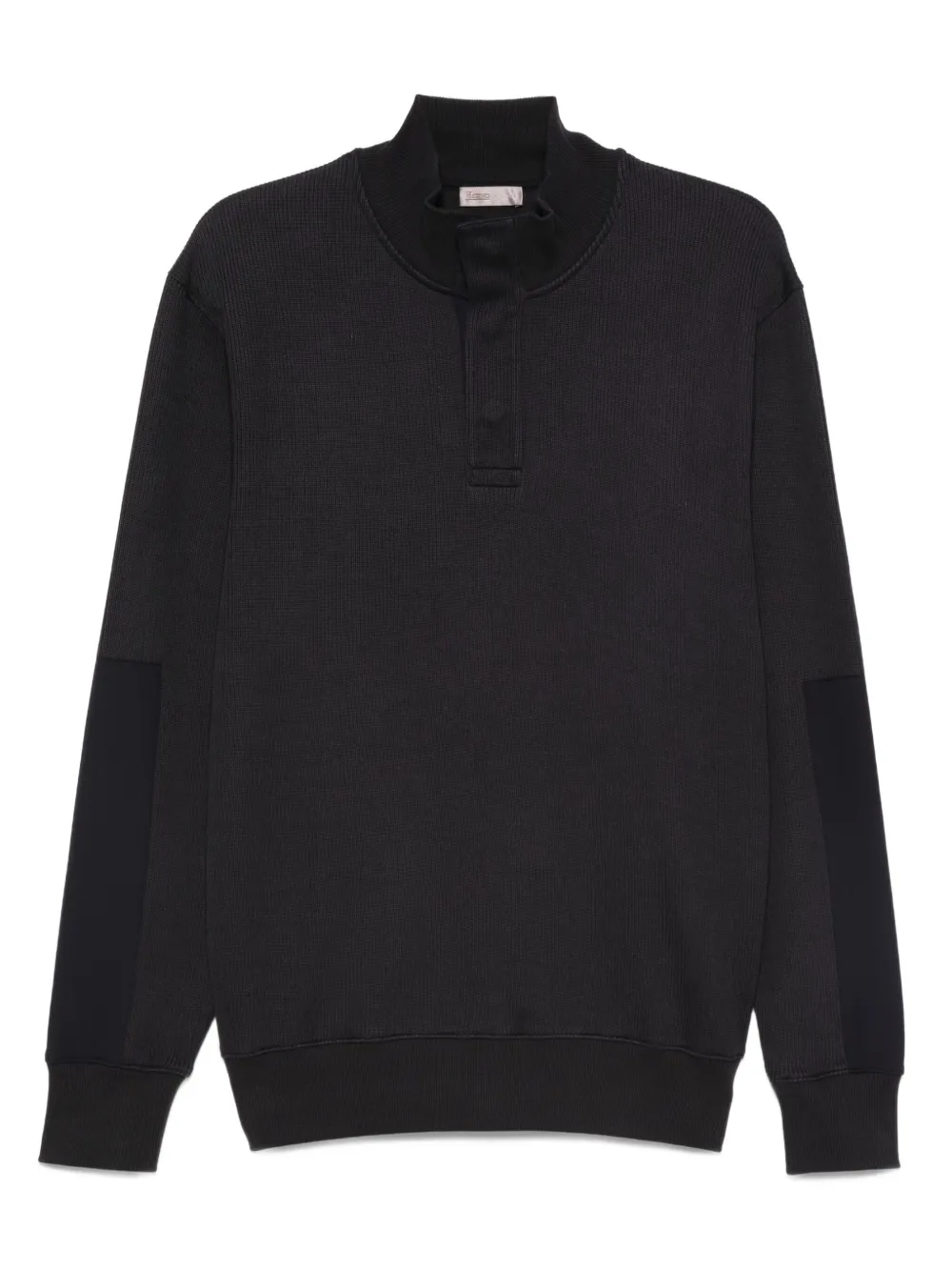 Herno Geribbeld katoenen poloshirt Blauw