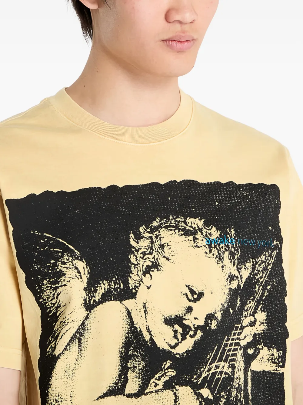 Awake NY Cherub Cities T-shirt Geel