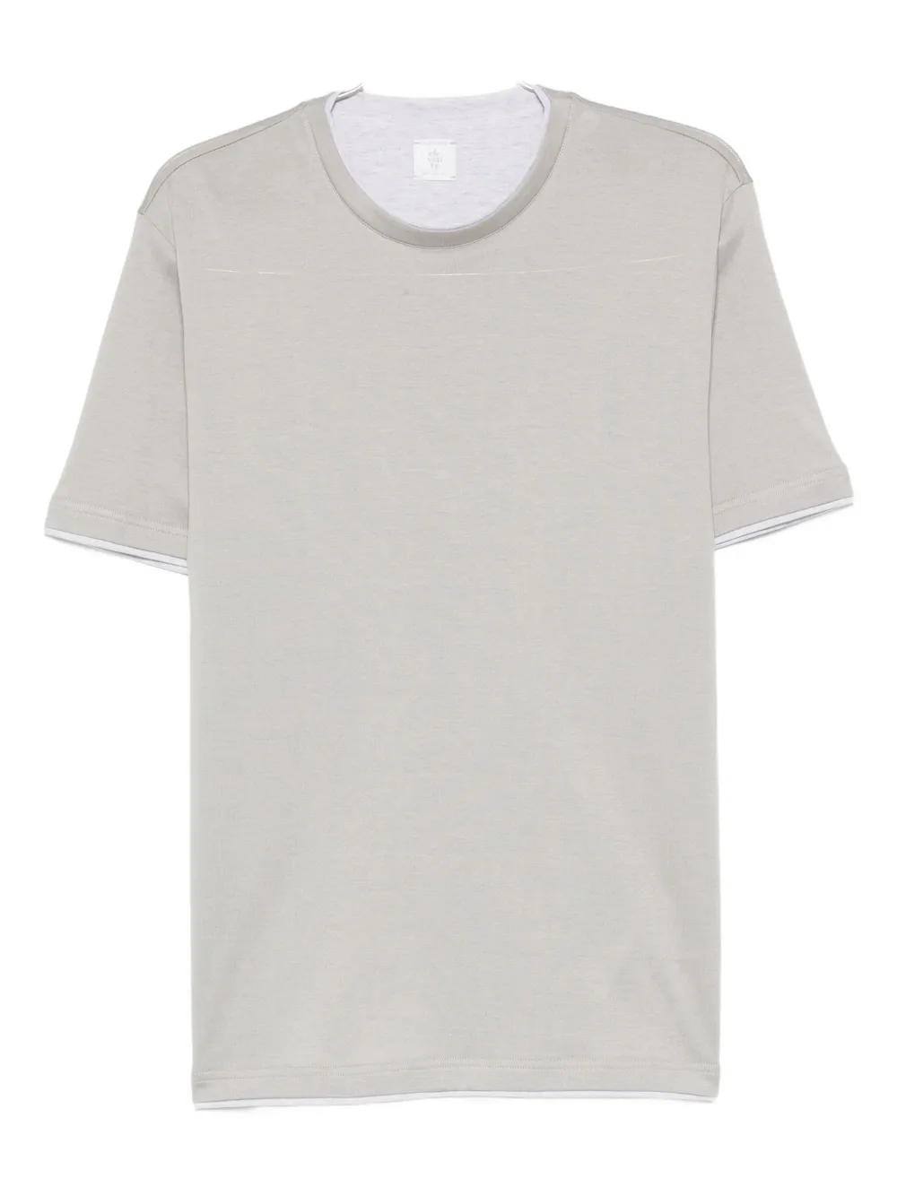 Eleventy Double-layered Cotton T-shirt In Gray