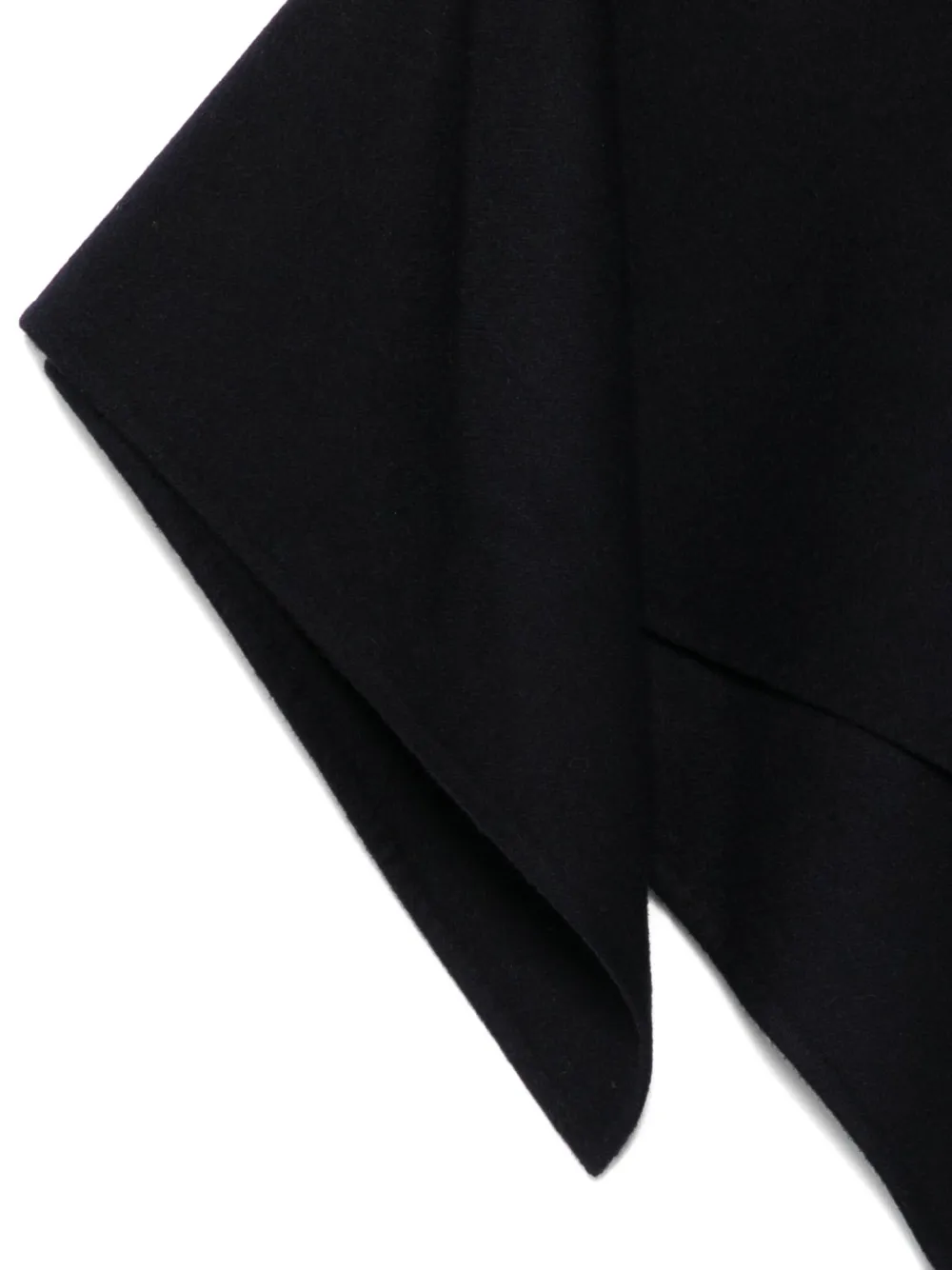 Carven Triangular Wool Scarf In Black