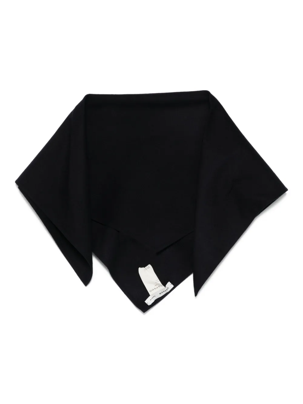 Carven Triangular Wool Scarf In Black
