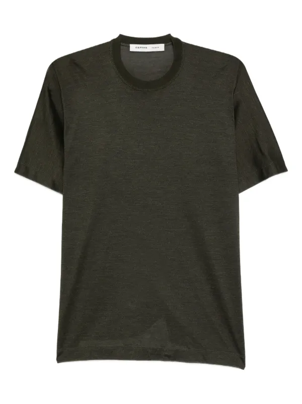 Carven ラウンドネック シルクTシャツ | グリーン | FARFETCH JP