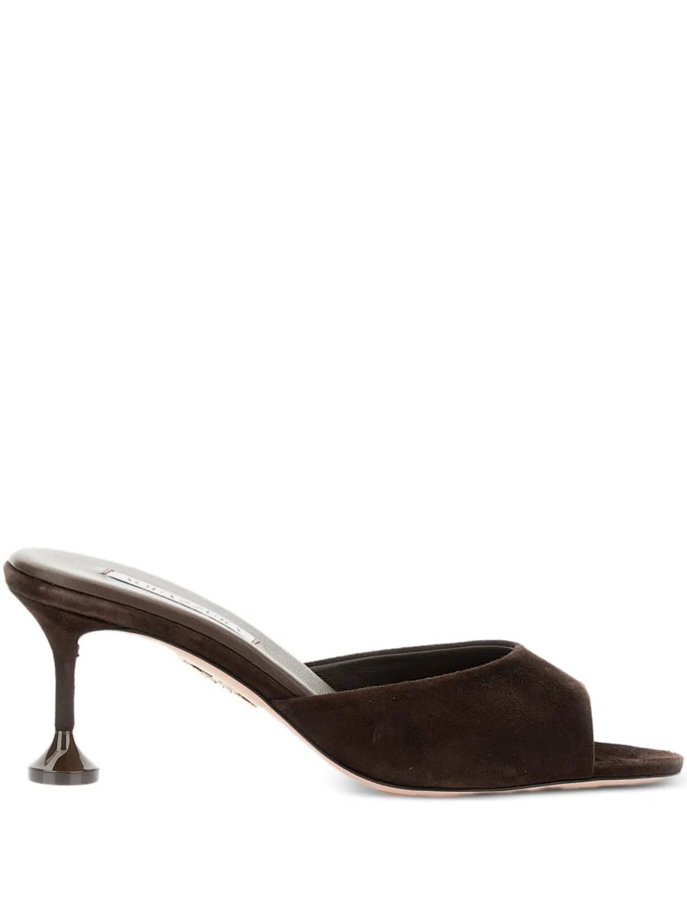 Aquazzura 65mm Bisous fluted-heel suede sandals Bruin