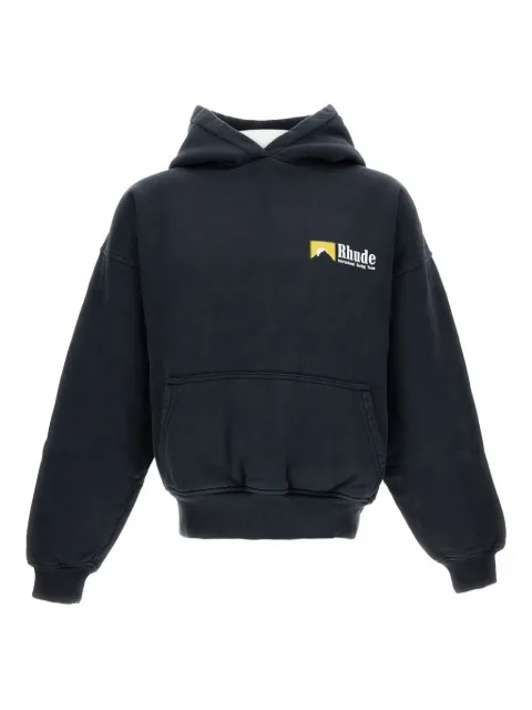 RHUDE hooded ribbed-cuff sweatshirt
