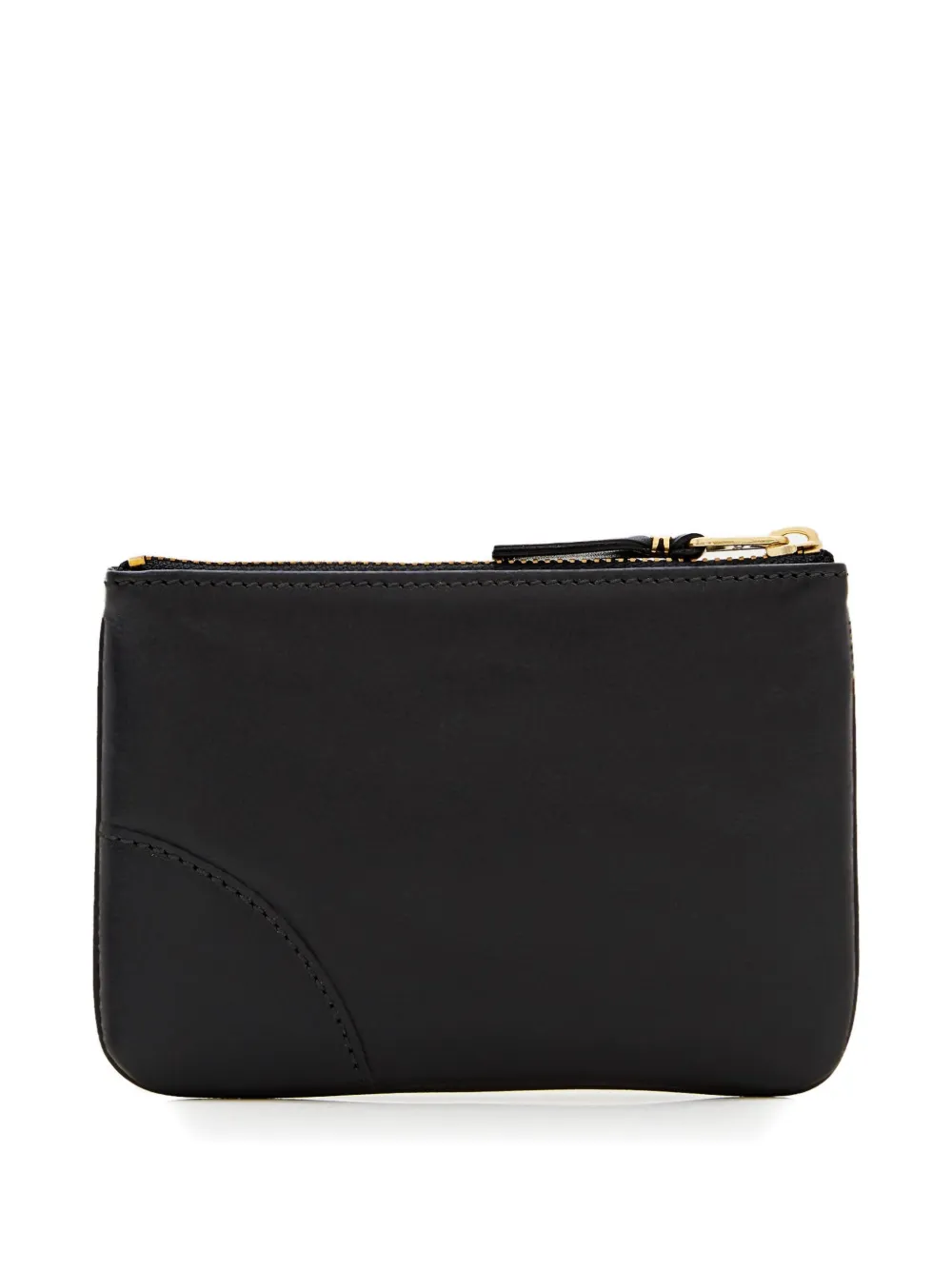 Comme Des Garçons Play gold-logo leather wallet Zwart