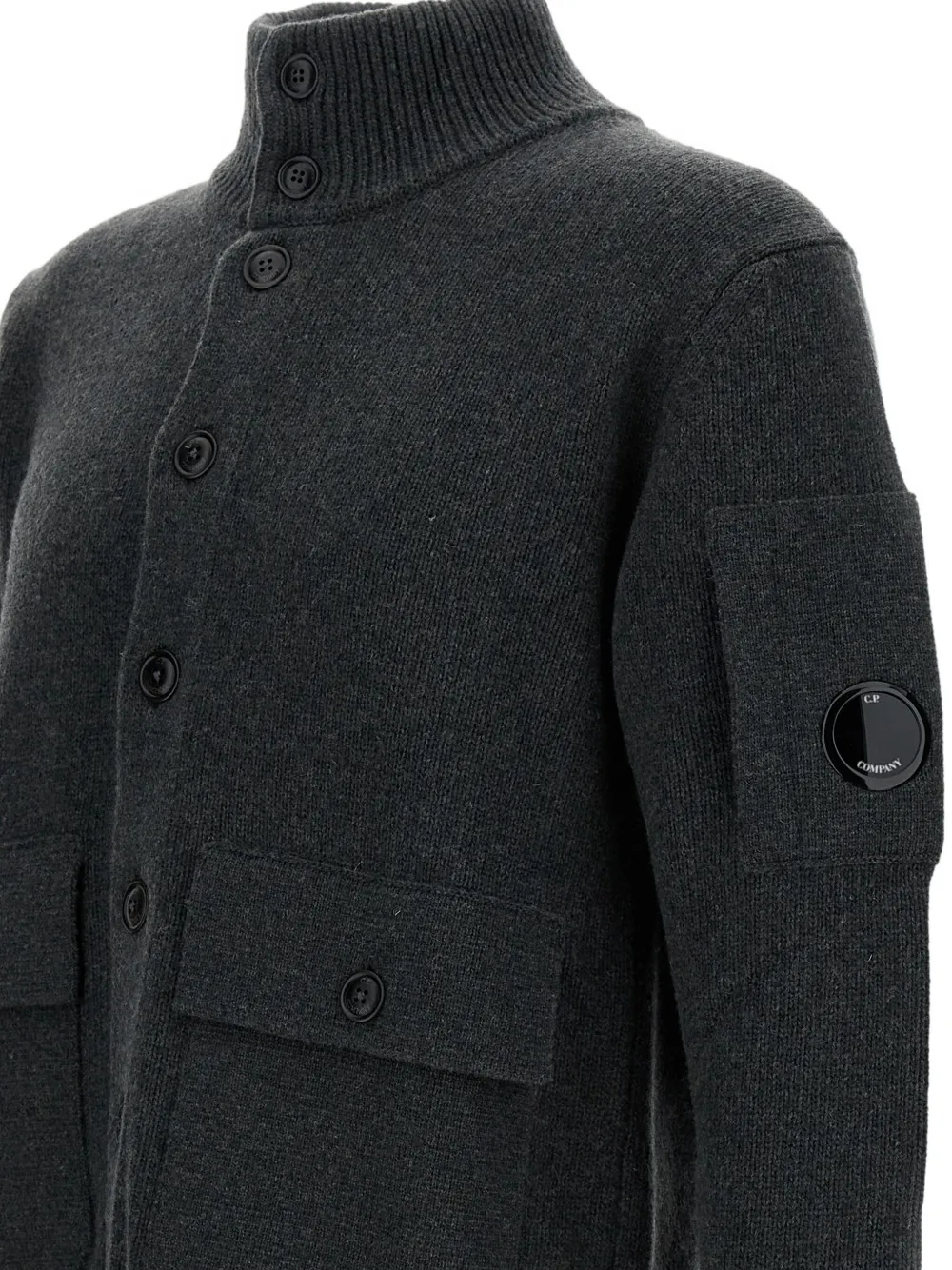 C.P. Company Vest met hoge hals en zak Grijs