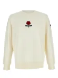 Moncler flower-embellished crew-neck sweatshirt - Neutrals