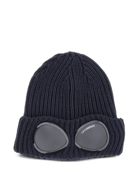 C.P. Company Goggle-detail ribbed beanie