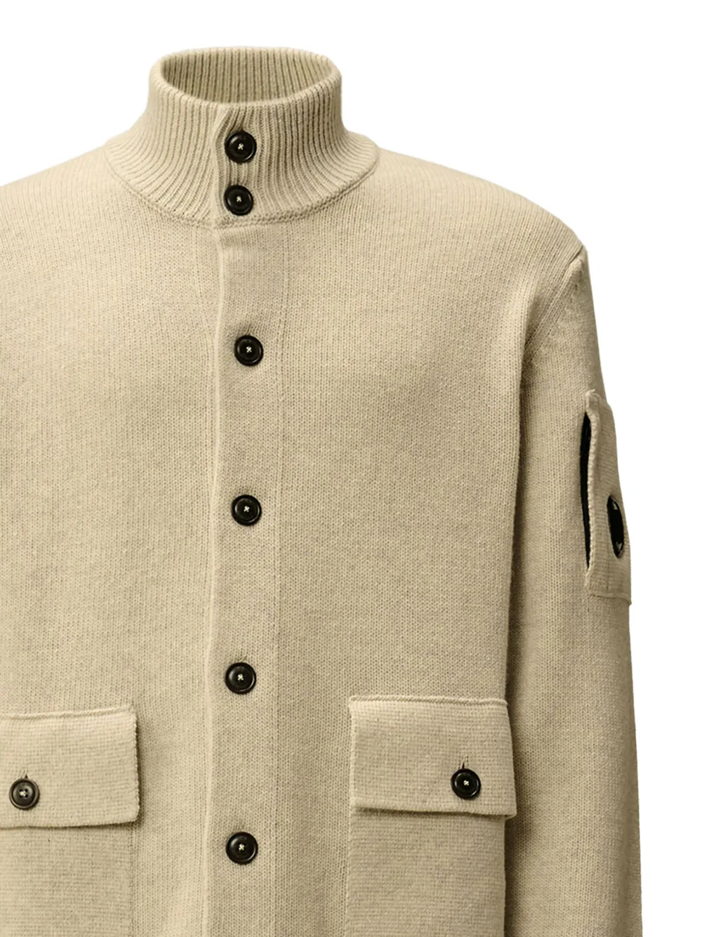 C.P. Company Vest met hoge hals Beige