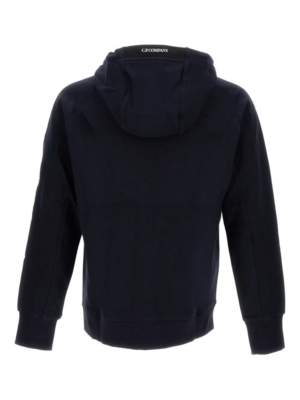 C.P. Company Hoodie met rits en lens-detail Blauw