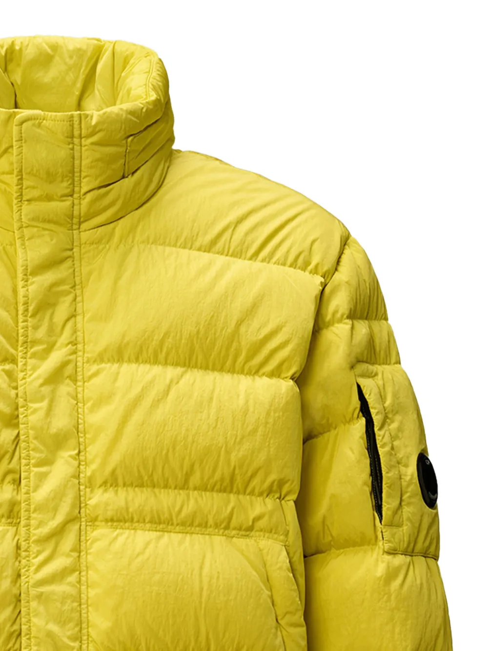 C.P. Company Gewatteerd jack met mouwdetail Geel