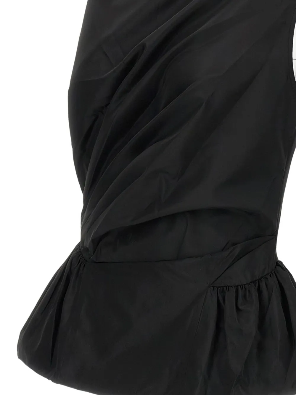 Simone Rocha Draped Bind peplum top Zwart