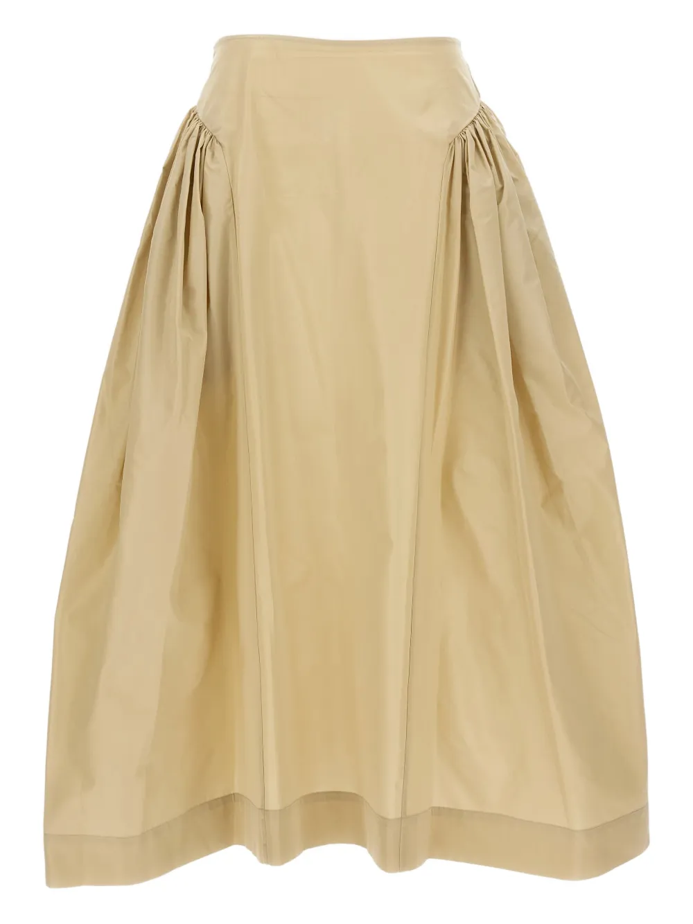pleated midi skirt