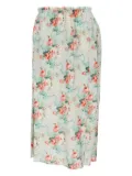 Simone Rocha floral-pattern elastic-waist midi skirt - White