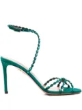 Aquazzura 90mm Love Struck embellished stiletto sandals - Green
