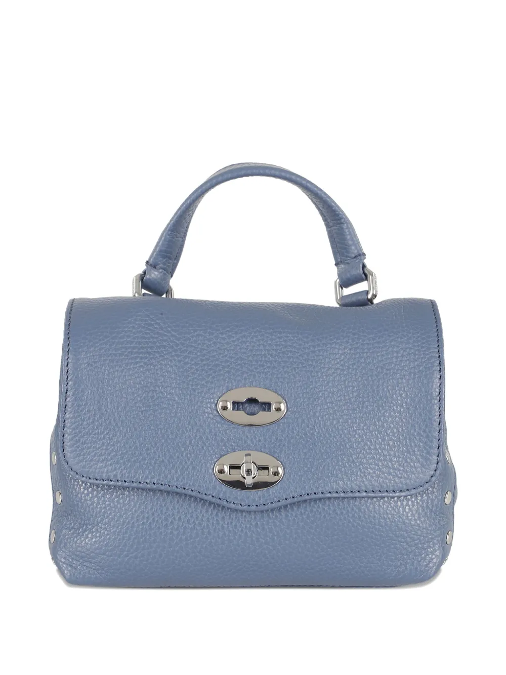 Zanellato stud-embellished top-handle mini bag Blauw