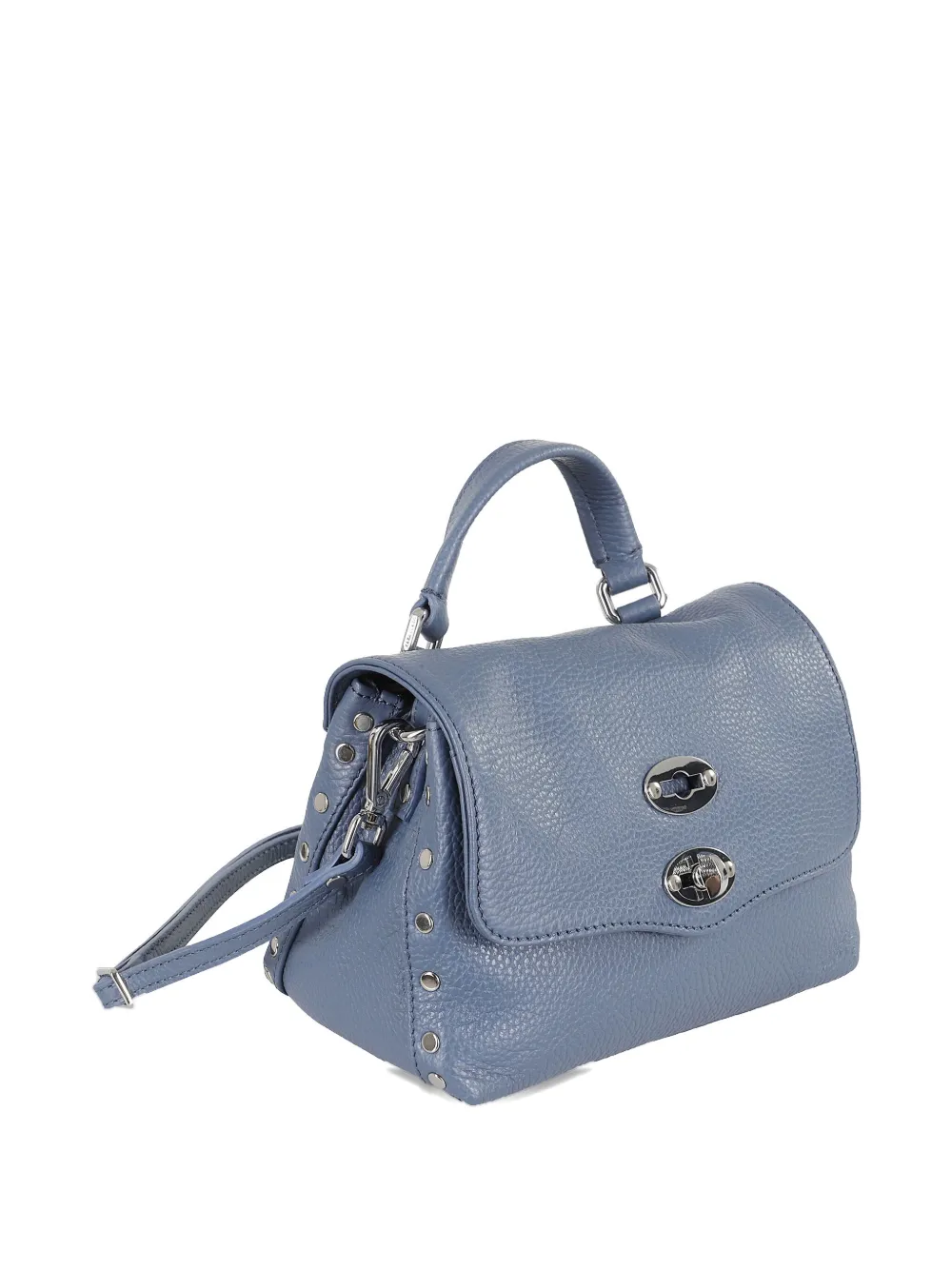 Zanellato stud-embellished top-handle mini bag Blauw