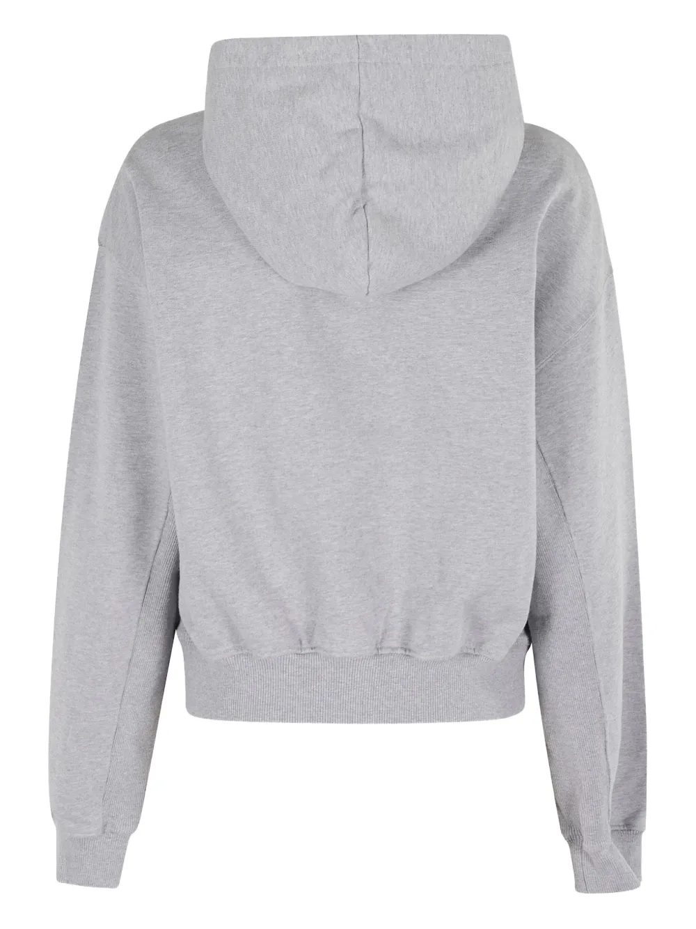 JW Anderson logo-embroidered cotton hoodie - Grijs
