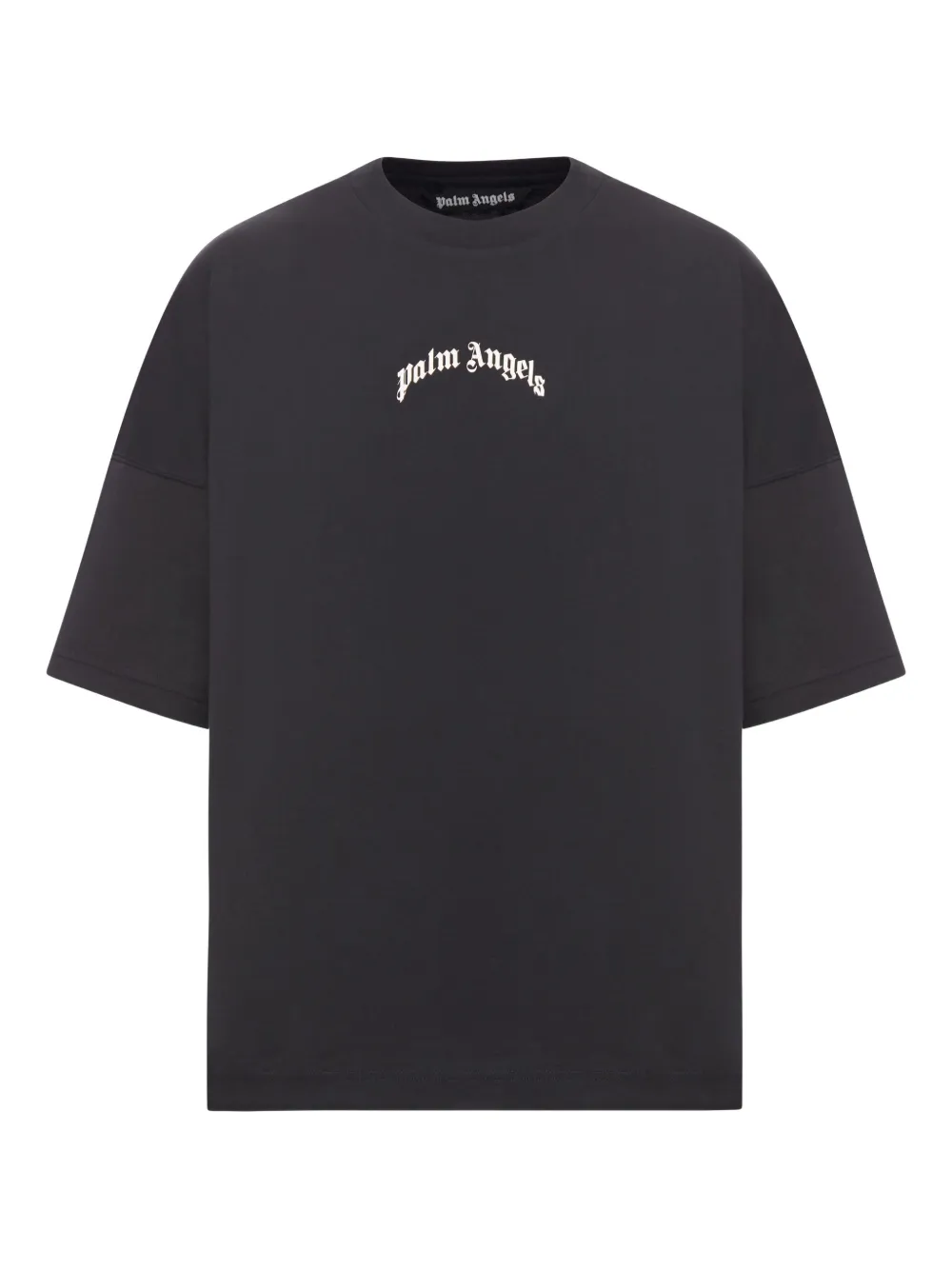 Palm Angels Curved Logo T-shirt Zwart