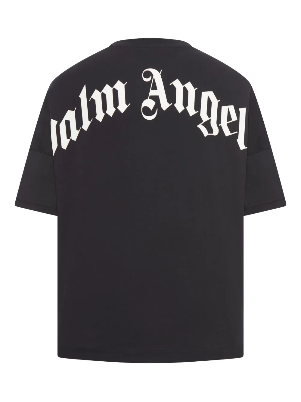 Palm Angels Curved Logo T-shirt Zwart
